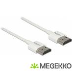 Delock 85122 1m HDMI HDMI Wit HDMI kabel, Verzenden, Nieuw