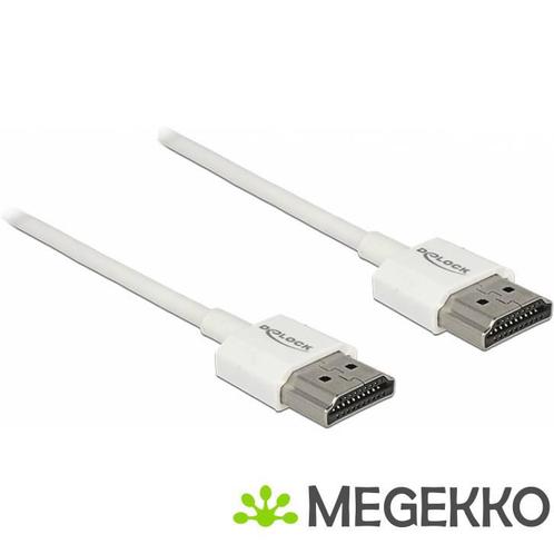 Delock 85122 1m HDMI HDMI Wit HDMI kabel, Computers en Software, Overige Computers en Software, Nieuw, Verzenden