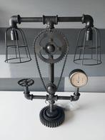Steampunk tafellamp “Chains” – industrieel design (nieuw), 50 tot 75 cm, Nieuw, Ophalen of Verzenden, Steampunk, Industrieel
