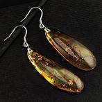 Barnsteen - Long Drop BALTIC AMBER Earrings – Natural Golden