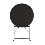 Bolero ronde stalen opklapbare tafel zwart 59,5cm, Verzenden, Nieuw in verpakking