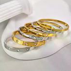 Luxe Damesarmband met Cubic Zirkonia – RVS Bangle, Verzenden, Nieuw, Met kristal