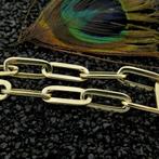 Gouden closed forever armband. (Schakelarmband), Sieraden, Tassen en Uiterlijk, Armbanden, Ophalen of Verzenden, Gebruikt, Overige kleuren