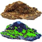 Geode van GEEL ADAMIET met LIMONITE, UV in FLUORESCEREND