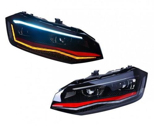 Koplampen VW Polo VI 2G 17-20 LED Dynamic Zwart/Rood, Auto-onderdelen, Overige Auto-onderdelen, Ophalen of Verzenden