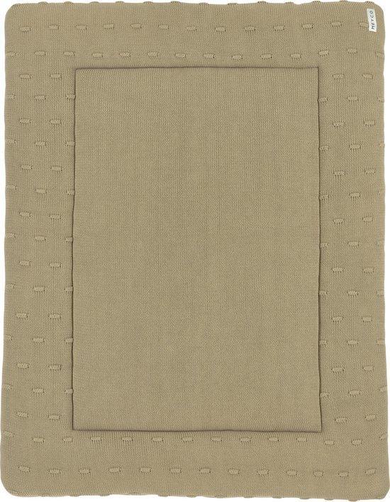 Meyco Baby Knots boxkleed - taupe - 77x97cm (Babybox), Kinderen en Baby's, Boxen, Nieuw, Verzenden