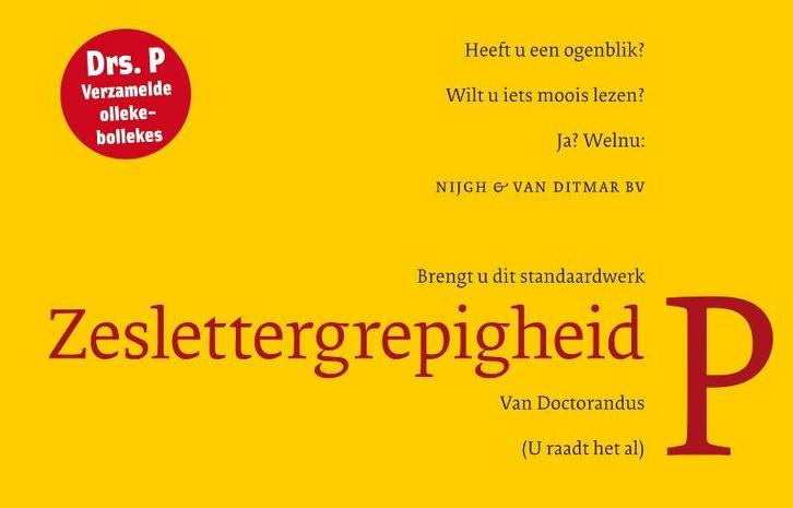 Zeslettergrepigheid 9789038891026 Drs. P., Boeken, Gedichten en Poëzie, Zo goed als nieuw, Verzenden