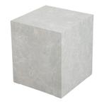 Bijzettafel Ellelu rechthoekig 45x40x40 cm marmerlook taupe, Huis en Inrichting, Verzenden, Nieuw