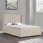 Gestoffeerd bed Savona - 200 x 140 cm - Beige - Incl. Bedlad, Huis en Inrichting, Slaapkamer | Bedden, Verzenden, Nieuw