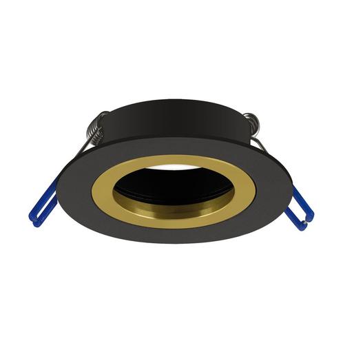 LED Spot Armatuur | Ø70mm | Rond | Zwart / Goud, Huis en Inrichting, Lampen | Plafondlampen, Ophalen of Verzenden