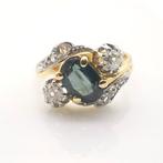 Ring - 18 karaat Geel goud -  1.62ct. tw. Saffier - Diamant