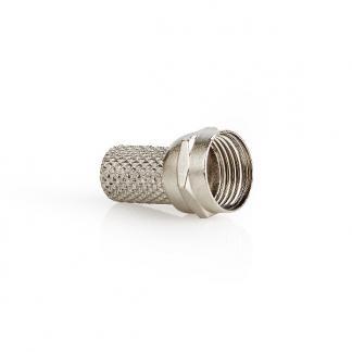 F-connector 6.4 mm plug - Nedis (Mannelijk, Metaal), Computers en Software, Pc- en Netwerkkabels, Nieuw, Verzenden