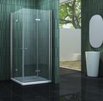 Vierkante douchecabine met vouwdeuren, Verzenden, Nieuw, Glas, Douche