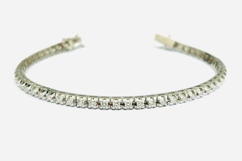 Armband - 18 karaat Witgoud - 2.90ct. tw. Diamant, Sieraden, Tassen en Uiterlijk, Armbanden