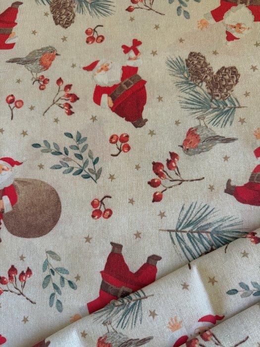 Elegant kerstpatchwork-thema stof met Santa Claus voor, Diversen, Kerst