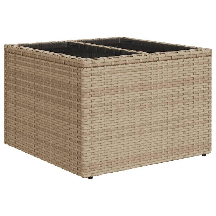 Tuintafel Poly Rattan | Tweedekansje | Sfeervol, Tuin en Terras, Tuintafels, Vierkant, Nieuw, Kunststof, Ophalen of Verzenden
