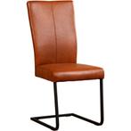 Leren eetkamerstoel Dare - Granada Savannah (cognac) - Sled, Huis en Inrichting, Stoelen, Overige kleuren, Nieuw, Leer, Ophalen of Verzenden
