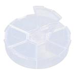 Fako Bijoux® - Opbergdoos - 6 Vakjes - Rond - Kralendoos -, Hobby en Vrije tijd, Verzenden, Nieuw