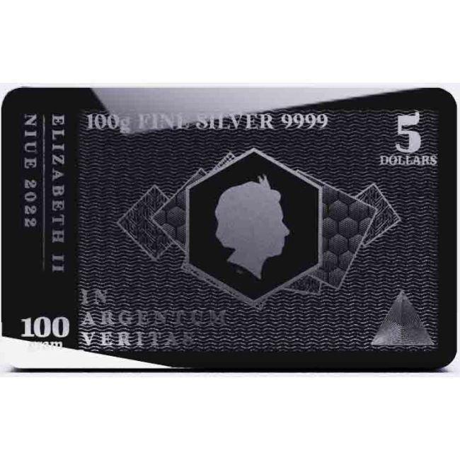100 gram - Zilver .999 - 2022 100g $5 Niue .9999 Fine Silver, Postzegels en Munten, Edelmetalen en Baren