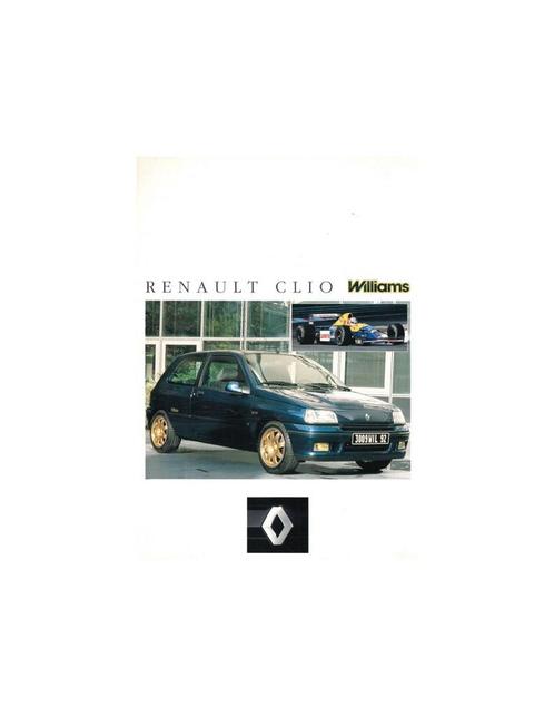 1993 RENAULT CLIO WILLIAMS LEAFLET, Boeken, Auto's | Folders en Tijdschriften, Renault