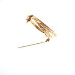 Bicolor gouden broche | Diamant 0,06 ct. (witgoud, vintage), Sieraden, Tassen en Uiterlijk, Broches, Gebruikt, Overige kleuren