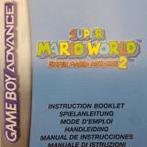 Super Mario World Super Mario Advance 2 Handleiding - iDEAL!, Spelcomputers en Games, Games | Nintendo Game Boy, Gebruikt, Ophalen of Verzenden