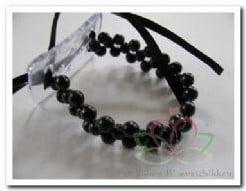 Corsage polscorsage-armband simply black smalle polsen 3-8, Hobby en Vrije tijd, Knutselen, Nieuw, Ophalen of Verzenden