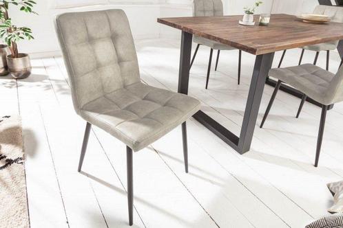 Retro design stoel MODENA steengrijs met decoratieve, Huis en Inrichting, Stoelen, Ophalen of Verzenden