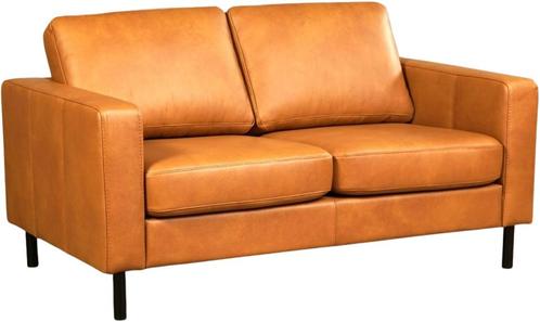 Leren bank Match, 2-zitsbank - Echt leer, Modern, Comfortabe, Huis en Inrichting, Banken | Bankstellen, 150 tot 200 cm, 75 tot 100 cm