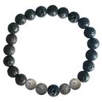 Fako Bijoux - Buddha Armband - Prehniet Kwartet - Lavasteen, Verzenden, Nieuw