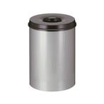 Vlamdovende papierbak 30 ltr - grijs/Zwart, Huis en Inrichting, Woonaccessoires | Prullenbakken, Verzenden, Nieuw