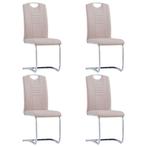 vidaXL Eetkamerstoelen 4 st kunstleer cappuccino, Huis en Inrichting, Stoelen, Verzenden, Nieuw, Bruin