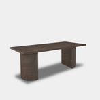 Tafel Boomstam Eikenhout  Half Rond  260x100, Huis en Inrichting, Tafels | Eettafels, Nieuw
