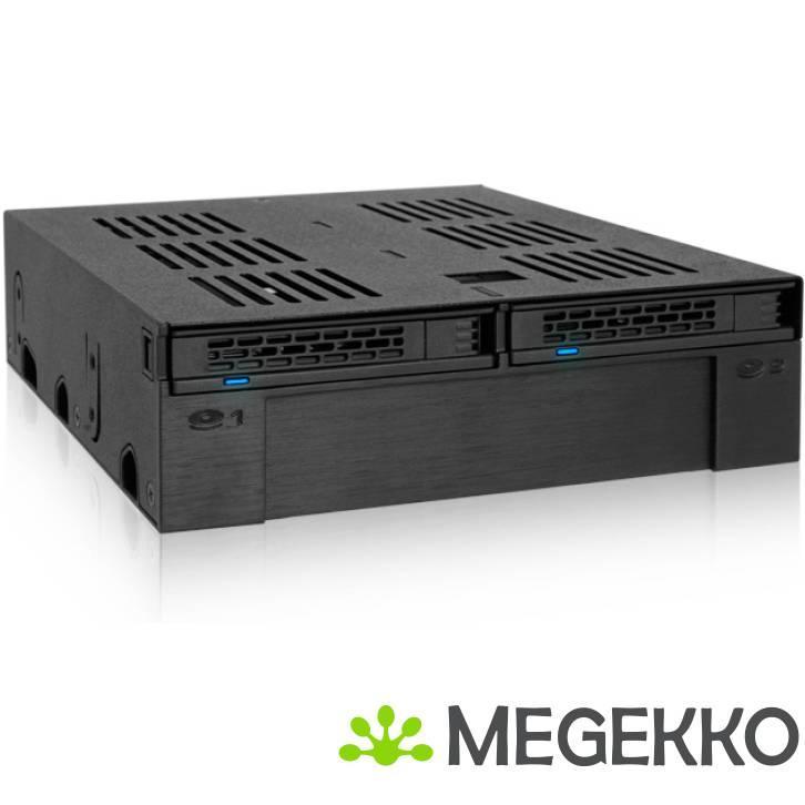 Icy Dock MB322SP-B 2x2,5  SATA mobile rack+3,5  SATA voor, Computers en Software, Harde schijven, Nieuw, Verzenden