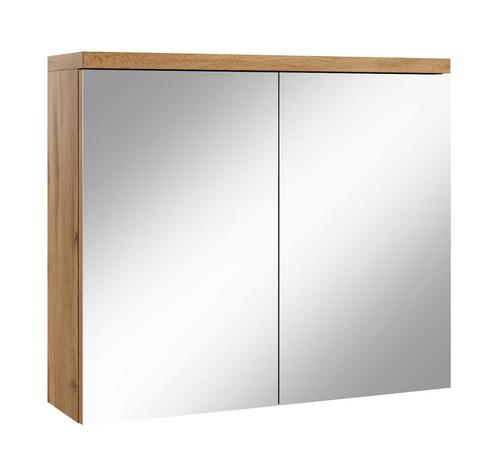 Badkamerkast Toledo 80 x 20 x 60 cm Eiken Spiegelkast, Huis en Inrichting, Badkamer | Badkamermeubels, Nieuw, Spiegelkast, Verzenden