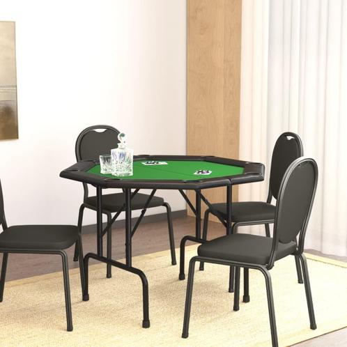 Pokertafel voor 8 spelers inklapbaar 108x108x75 cm groen, Verzamelen, Speelkaarten, Jokers en Kwartetten, Nieuw, Verzenden