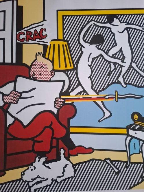 Roy Lichtenstein (1923-1997) - Tintin Reading (after) Roy, Boeken, Stripboeken