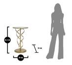 TAFEL GLAM SPIRAAL CM Ø 38X61,5, Huis en Inrichting, Tafels | Sidetables, Ophalen of Verzenden, Nieuw