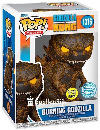 Funko Pop! - Godzilla VS Kong Burning Godzilla (GITD) #1316, Verzamelen, Poppetjes en Figuurtjes, Nieuw, Verzenden