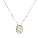 Ketting met hanger - 18 karaat Roségoud - 0.86ct. tw.