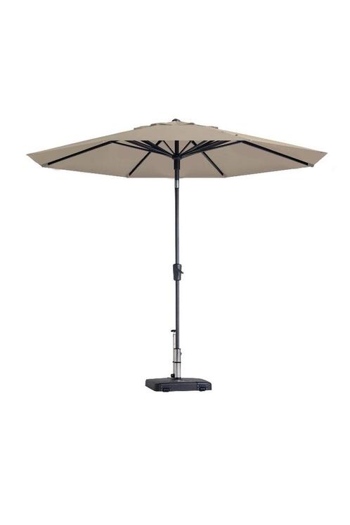 Madison Paros 2 parasol 300 cm. - Ecru, Tuin en Terras, Parasols, Stokparasol, Nieuw, Kantelbaar, Verzenden