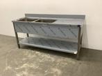 RVS Spoeltafel Dubbel met Onderschap – Stevige Horecatafel, Zakelijke goederen, Horeca | Keukenapparatuur, Ophalen of Verzenden
