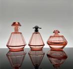 Art Deco Toiletset (3) - Stölzle / Hemanova Hu - Glas -