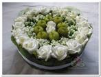Actie taart foambloemen- rose cake 15 cm. wit foambloemen, Ophalen of Verzenden, Nieuw