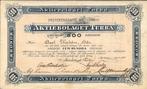 Zweeds turf-aandeel Aktiebolaget Turba, 1897, Ophalen of Verzenden, Voor 1920, Certificaat van aandeel