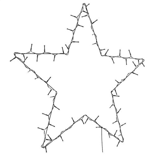 vidaXL Kerstverlichting ster silhouet 80 LEDs warm wit, Diversen, Kerst, Nieuw, Verzenden