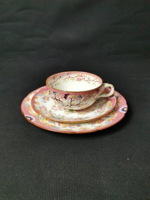 Sarreguemines - Stile Minton - Tazza da tè con piattino -, Antiek en Kunst, Curiosa en Brocante