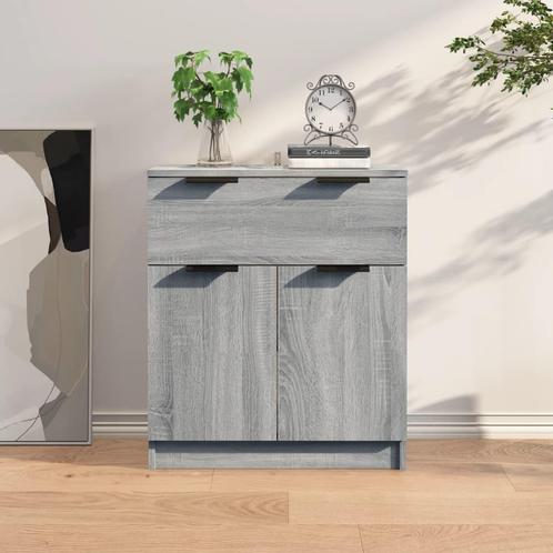 vidaXL Dressoir 60x30x70 cm bewerkt hout grijs sonoma eiken, Huis en Inrichting, Kasten | Dressoirs, 25 tot 50 cm, Nieuw, 50 tot 100 cm