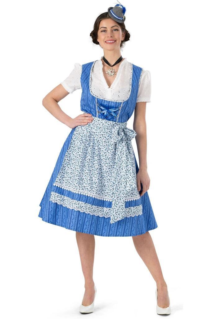 Dirndl Jurk Heike Blauw, Kleding | Dames, Carnavalskleding en Feestkleding, Nieuw, Ophalen of Verzenden