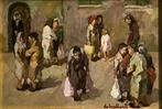 Giacomo Malfanti (1907-1998) - La piazza del paese, Antiek en Kunst, Kunst | Schilderijen | Klassiek